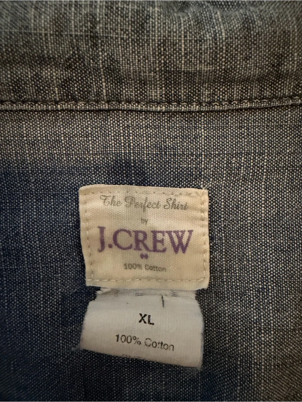 J. Crew Washed Chambray Button-Front Shirt - Blue
